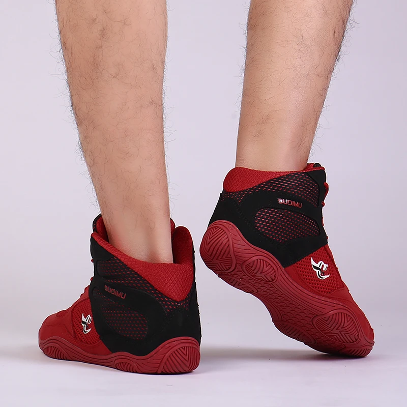 Профессиональные мужские туфли для Реслинга Боксерские ботинки дышащие