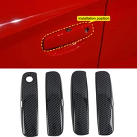 car accessories for dodge charger 2011 2020 abs carbon fiber exterior door handles cover trim 4pcs