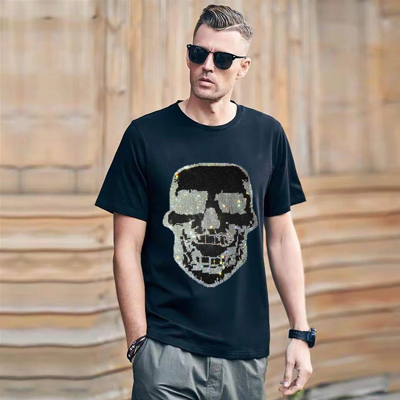 

Men's T-Shirts Comfortable Soft Fabrics Light Thin Short-Sleeved Summer Round Neck Personalized Slim Trendy Pullovers