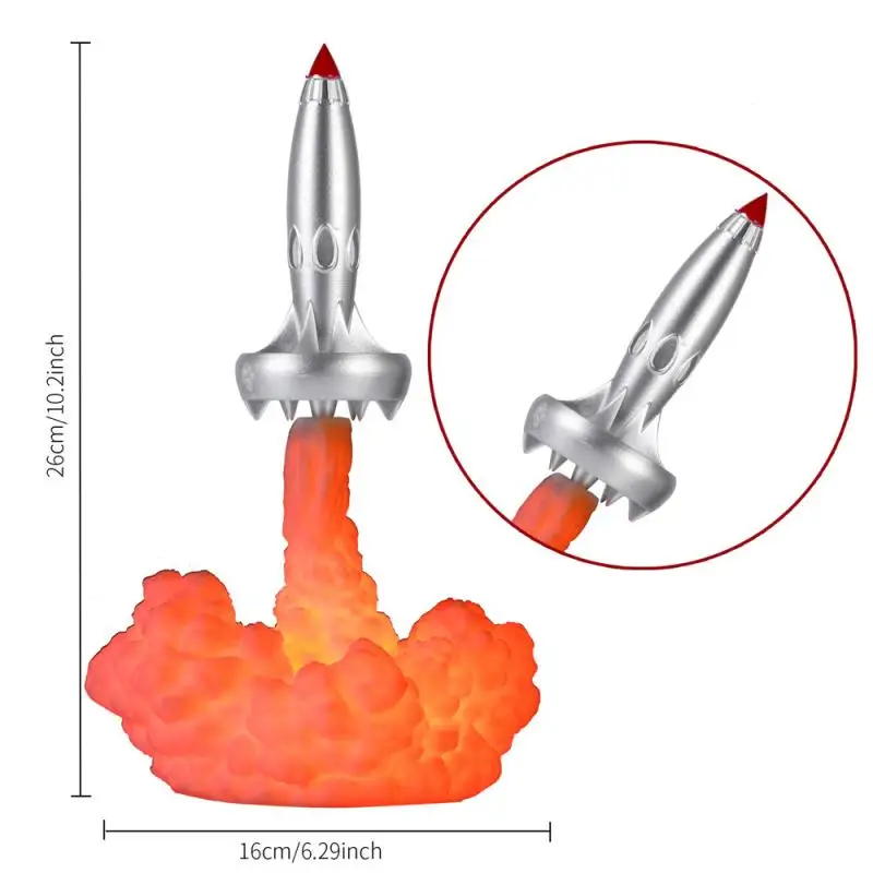 

Dropship 3D Printing Rocket Night Light Space Shuttle New Peculiar Lamp Gift Electronic Creative Ornaments LED Night Light Table