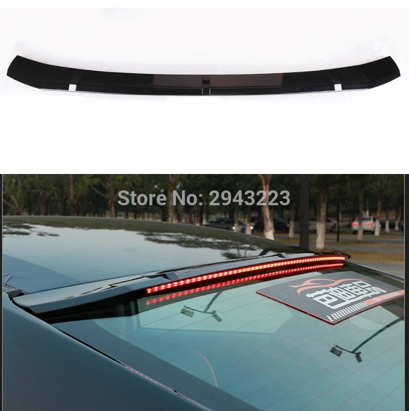 For Honda Civic Spoiler 10th ABS Plastic Gloss Black Color Rear Roof Trunk Wing Boot Rear Spoiler With Led Light