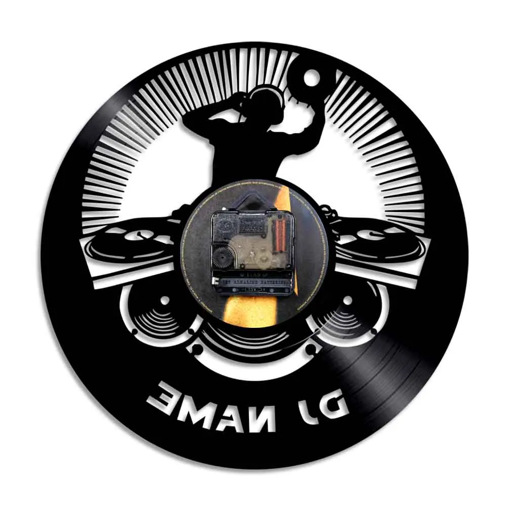 Настенные часы с виниловой пластиной персонализированные дизайнерские