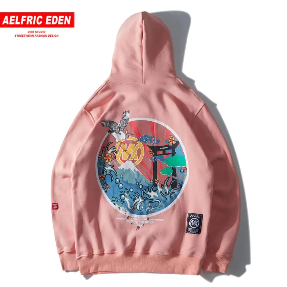 Aelfric Eden японский стиль Мужские толстовки с капюшоном хип хоп Harajuku пуловер Модные