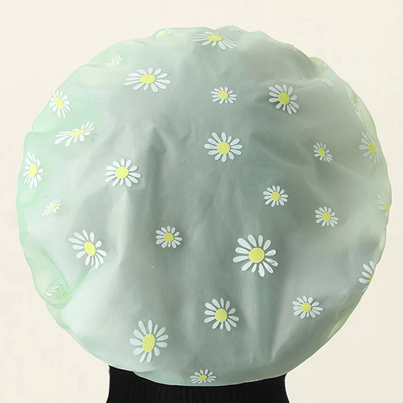 

Mesh Shower Cap Water and Oil Proof Avoid Damp Hair High Elasticity Bonnets Shower Cap Waterproof Bathroom Products
