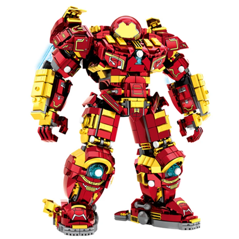 Новинка 1452 шт. Marvel Мстители халкбастер Железный человек Шлем Mecha панцирь робот