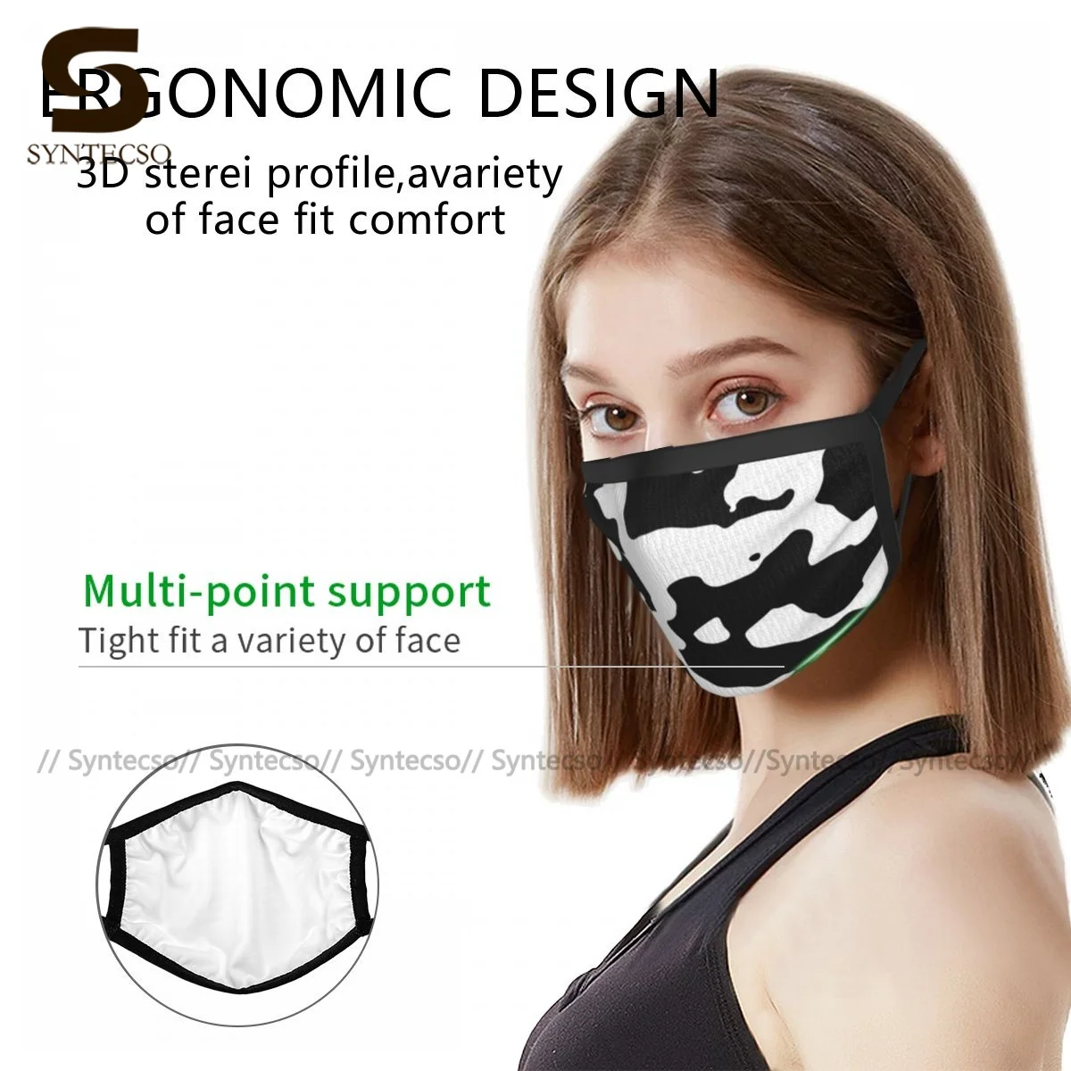 

Cow Face Mask Fast Delivery Decorative Cool Cloth Unisex Mouth Facial Mask