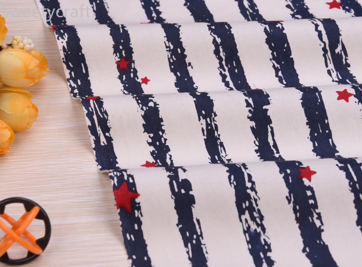 100% см х 10 м комикс Звездная линия хлопчатобумажная саржевая ткань Лоскутная