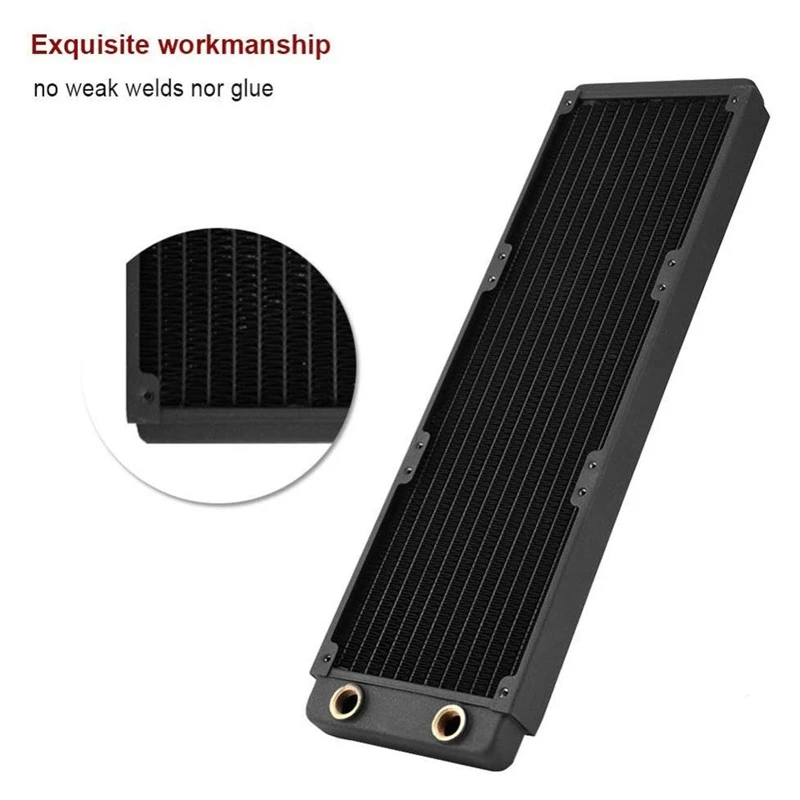 

FREEZEMOD TSRP-BP 360 360mm Computer Pc Water Cooler 360mm Brass Radiator for 12cm Fan Cpu Heatsink G1/4