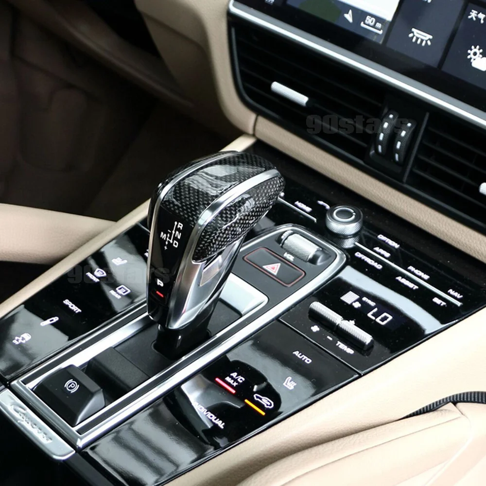 Ручка переключения передач для Porsche Cayenne Panamera 2017-2020 ручка из углеродного волокна