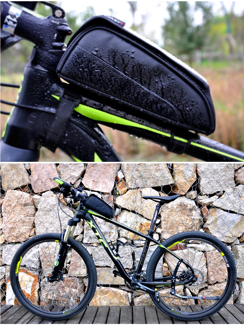 Велосипед EASYDO велосипедная сумка MTB Сумка водонепроницаемая Передняя труба рамка сумка экран сенсорный телефон Сумки велосипедные дорожные сумки