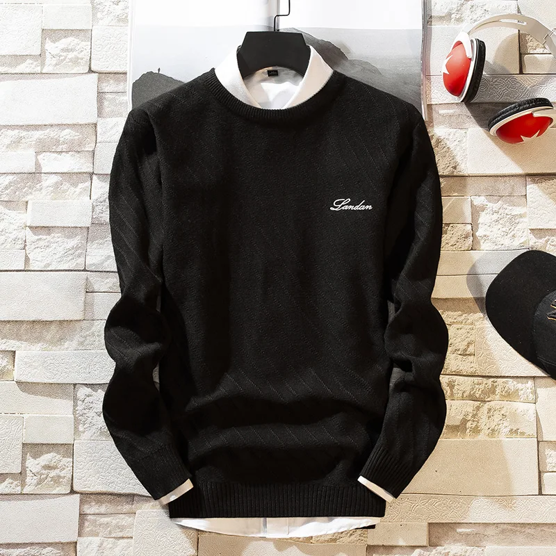 2019 New Autumn Winter Men's Christmas Sweater Round Neck Thick Warm Casual Slim Fit Brand Knitted Pullovers | Мужская одежда