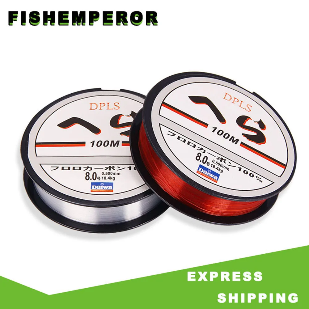 

100M Super Strong Nylon Fishing Line 4-40LB Pull Japan Iimport Material Monofilament Wear Resistant Fishing Tool red transparent