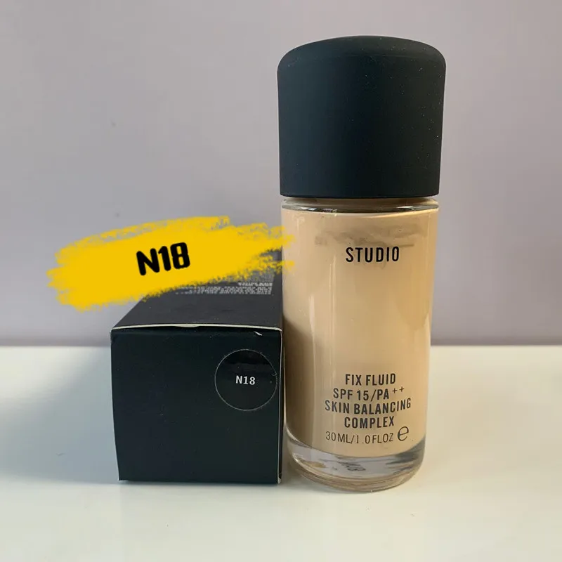 New 30ml Foundation Soft Matte Long Wear Oil Control Concealer Liquid Foundation fix fluid spf15/PA+ SKIN BALANCING COMPLEX