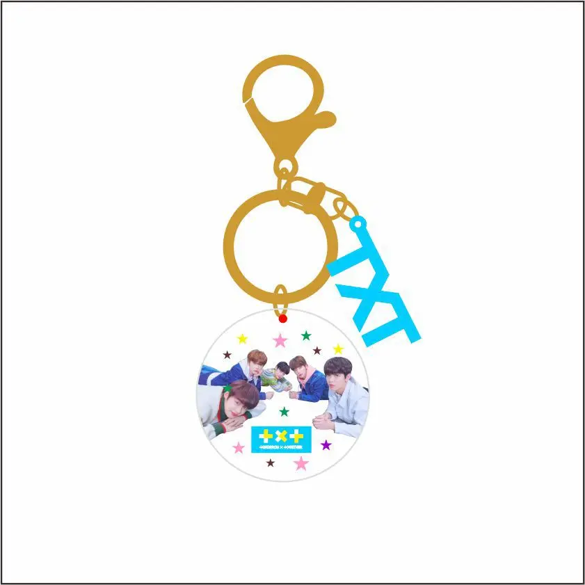 TXT 1 шт. KPOP BLACKPINK LISA JISOO JENNIE ROSE брелок GOT7 TXT дважды акриловый брелок аксессуары ювелирные изделия брелки принадлежности для фанатов - Цвет: TXT
