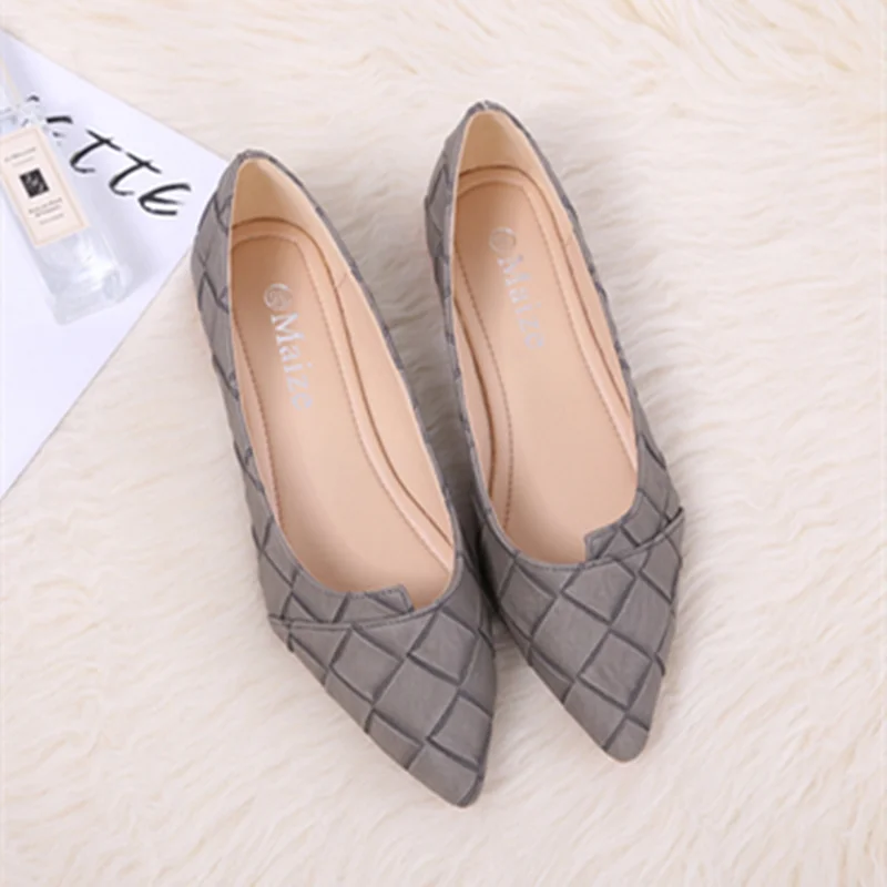 Женская обувь большого размера плюс ручная работа заостренная Носок