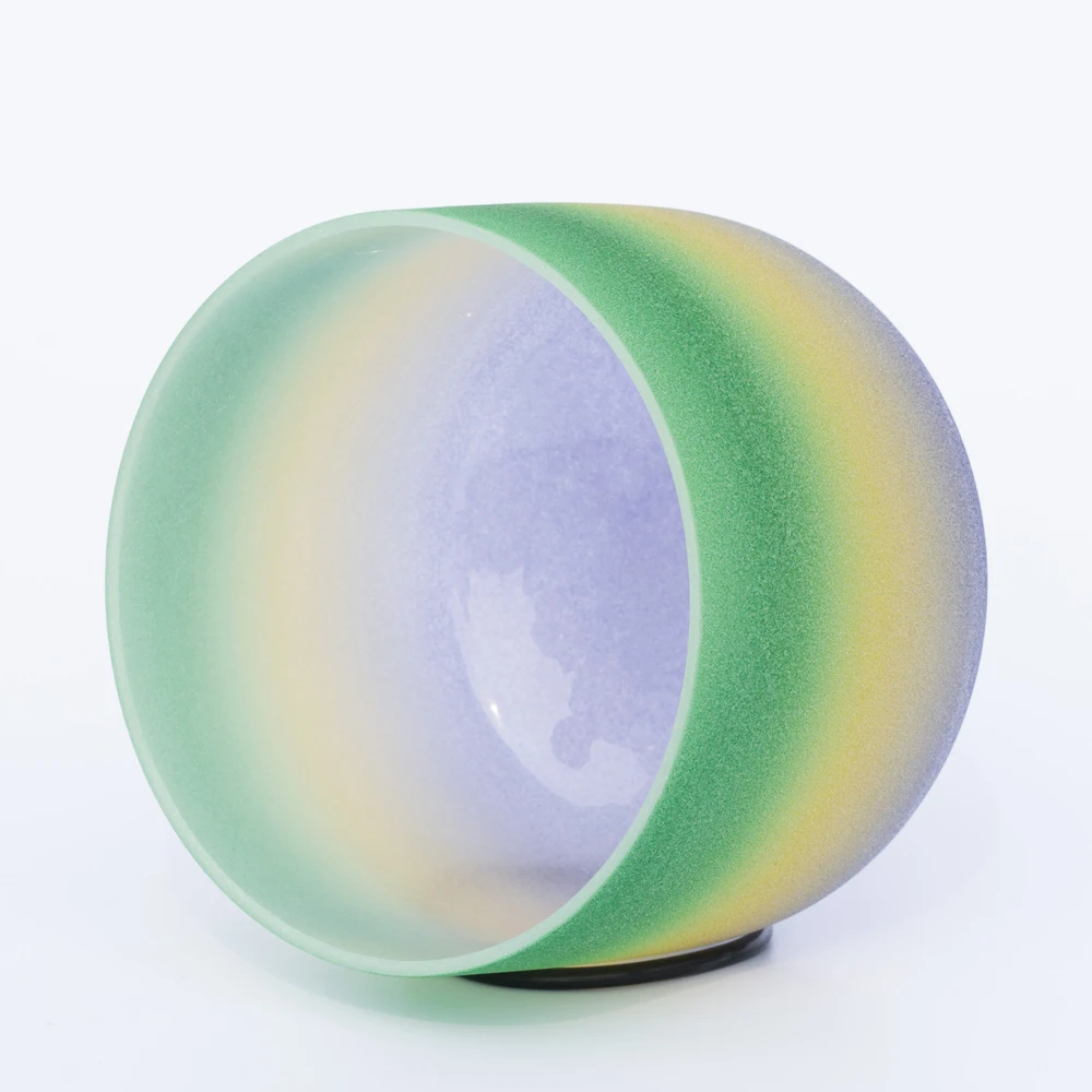 Чакра с радужным сердцем чакра для медитации Кварцевая Хрустальная Поющая чаша 10