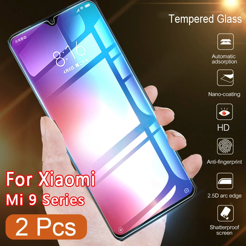 Клееное стекло для Xiaomi Mi 9 Pro 9se 2 шт. закаленное 9H HD защитная пленка t