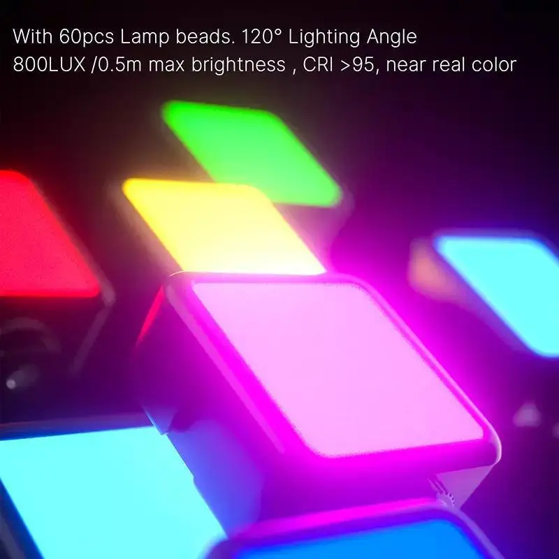 Светодиодный светильник Ulanzi VL49 RGB 2500K-9000K магнитный мини-светильник с заполняющим