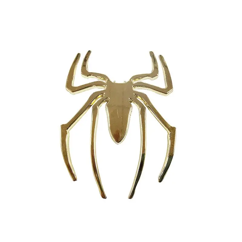 1 шт. металлические 3D наклейки для автомобиля эмблема в форме паука хромированная