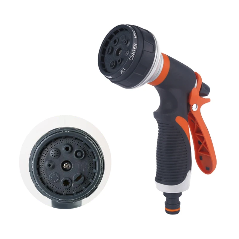 

Садовый водяной пистолет, 8 узоров, для мойки автомобиля, садовая мойка, насадка для шланга, распылитель, спринклер для полива, инструмент дл...