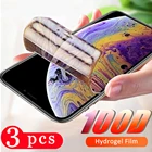 3 шт., Гидрогелевая пленка для iphone x xr xs 11 pro max SE, Защитная пленка для iphone 6 6s 7 8 plus, защита для экрана телефона, не стекло