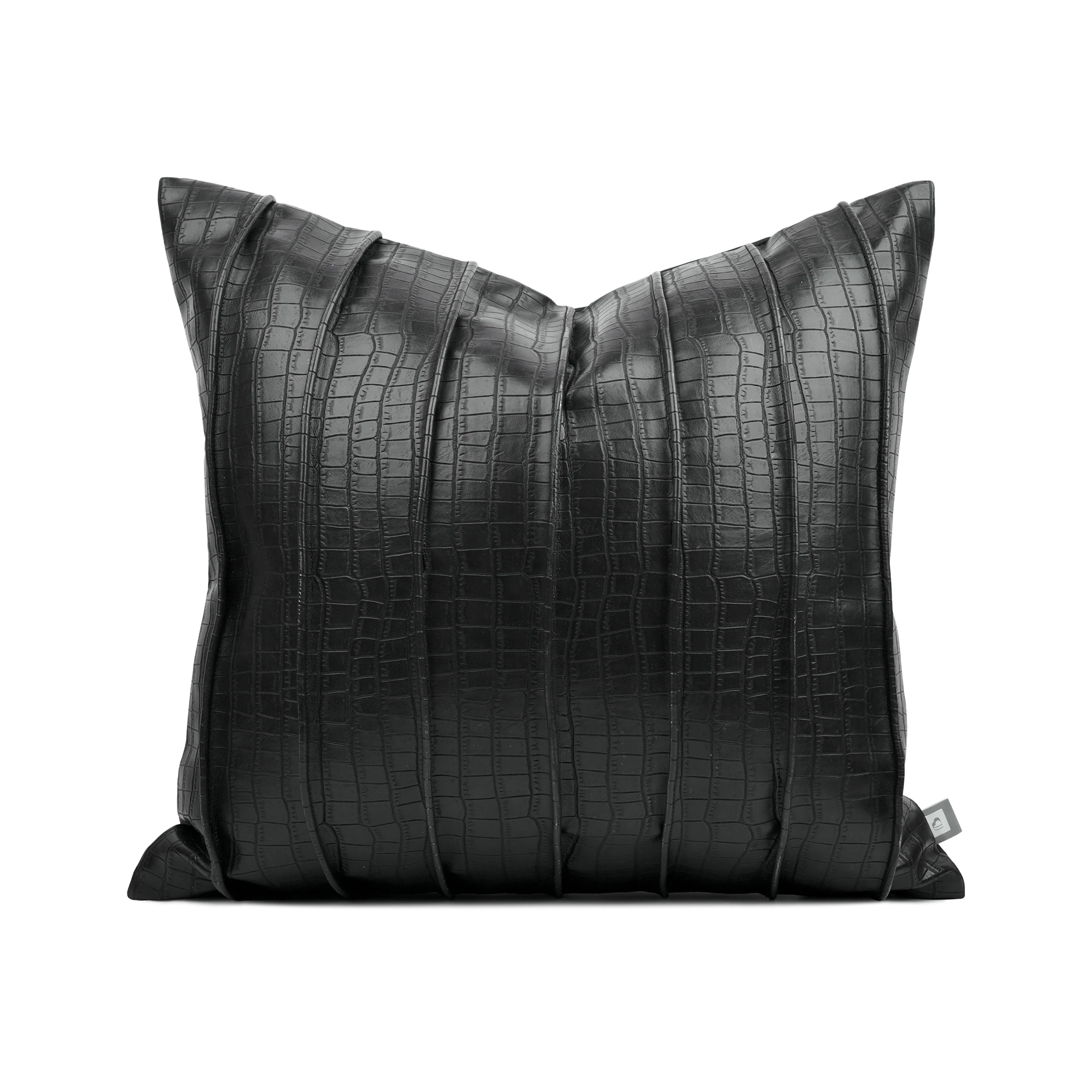 

Modern Black Leather Cushion Cover For Living Room Decorative Throw Pillows Home Decor Sofa Cushions