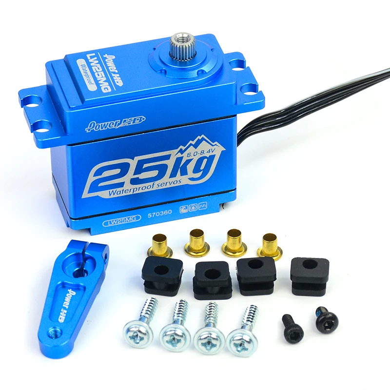 

Power HD LW25MG Waterproof All-metal 25KG High-torque Climbing Car Servo for TRX4 KM2 Cars
