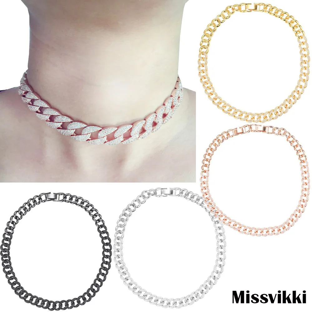 Missvikki 4 вида цветов Фирменное эффектное кубинское ожерелье чокер на цепочке