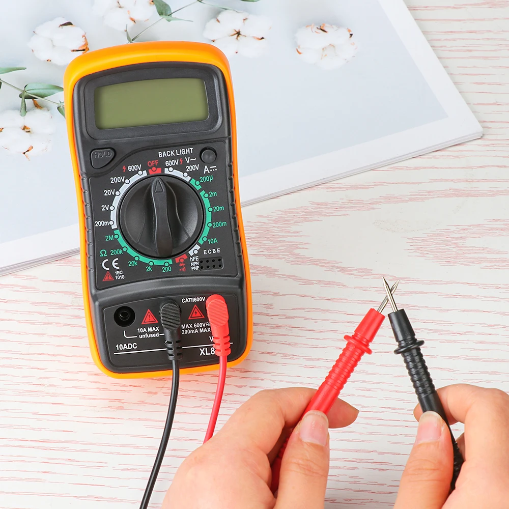 Handheld Multifunction XL830L LCD Digital Multimeter Voltmeter Ammeter Buzzer Tester AC DC OHM Current Circuit Electrical Tool |