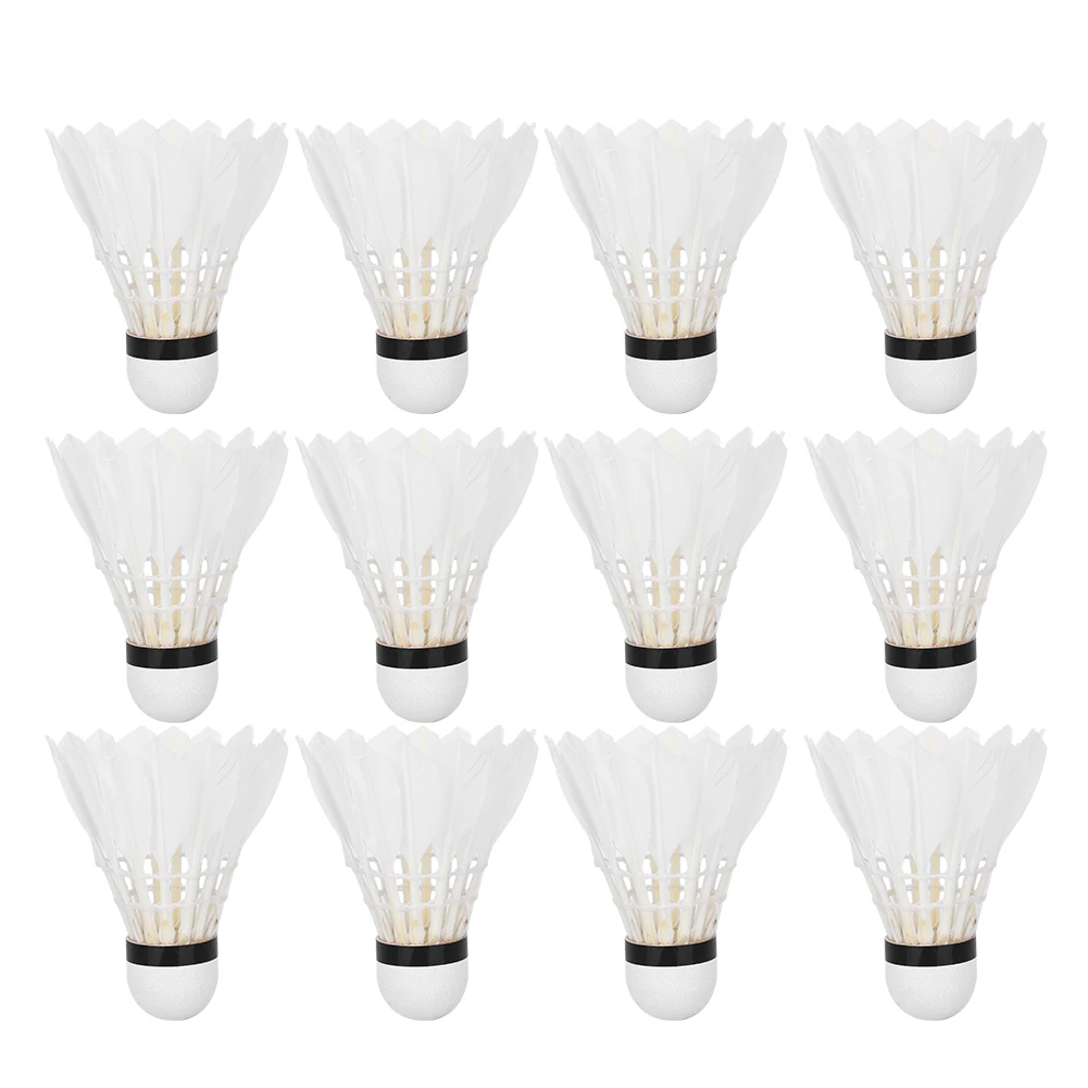 12 шт. профессиональные бадминтон воланы шары Бадминтон Воланы крытый спорт на