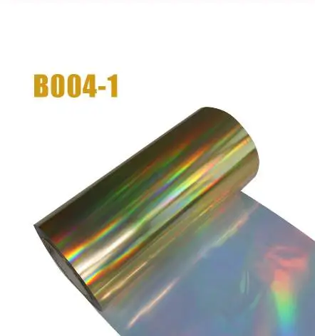 

Free shipping 1 roll 25cmx25m hologram Heat Transfer Vinyl Laser Colorful Gold Iron on Film HTV T-shirt DIY