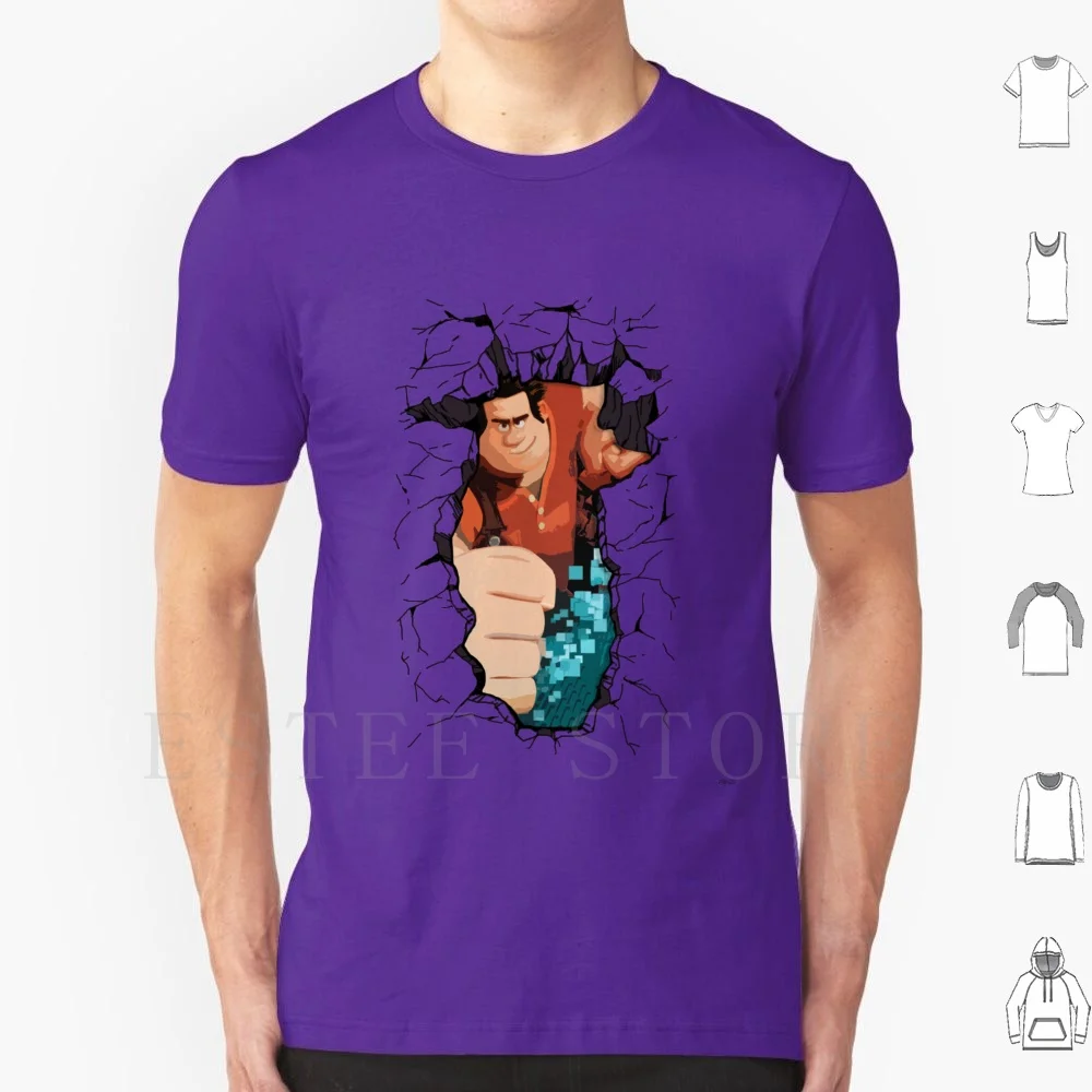 Фото Мужская футболка Ralph, хлопковая, 6xl, Wreck It, Ralph Movie Breaks 2, анимация, Интернет-принцесса №1