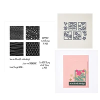 new arrivals 2021 metal cutting dies and scrapbooking for paper making square background ripple stamp set embossing frame card
