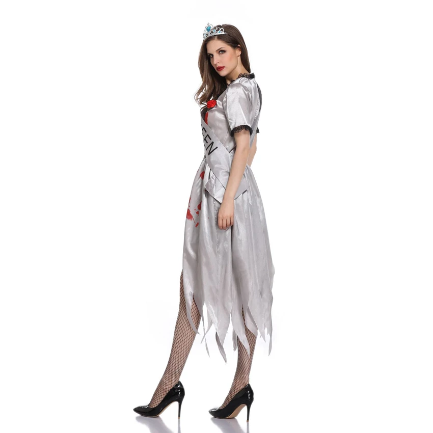 Женский костюм для вечеринки на Хэллоуин королевы призрака зомби вампира
