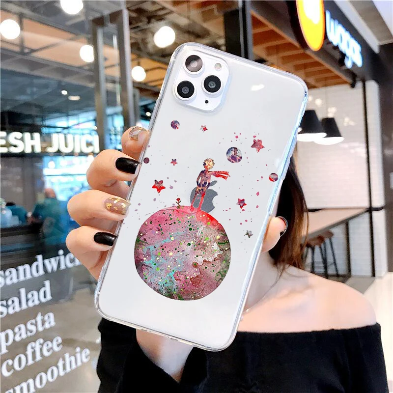 Мягкий силиконовый чехол для телефона с рисунком Маленького принца космоса iPhone