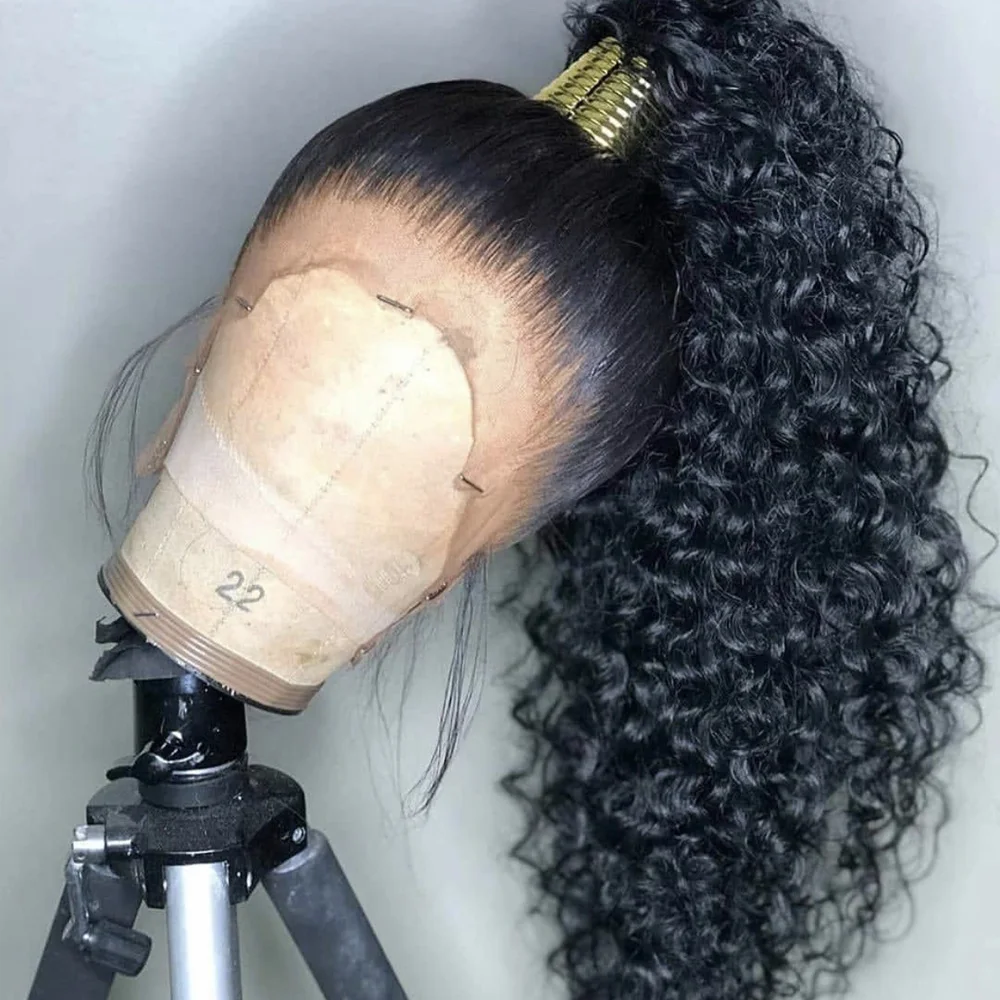 360 парик из человеческих волос на сетке предварительно выщипанный бразильский