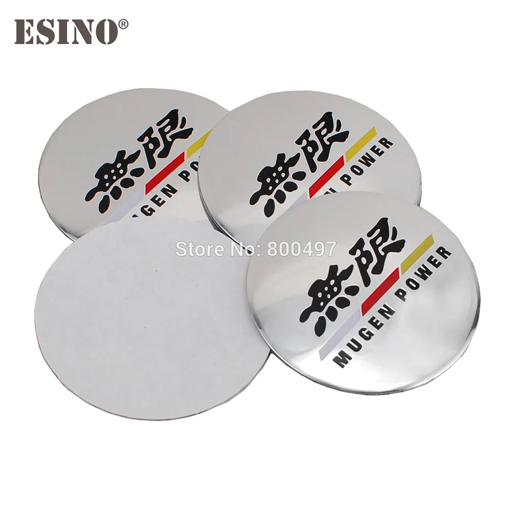 

40 x Car Styling 3D Metal Aluminium Alloy Wheel Center Cap Stickers Wheel Hub Cap Decals Emblems Badges for Mugen Power