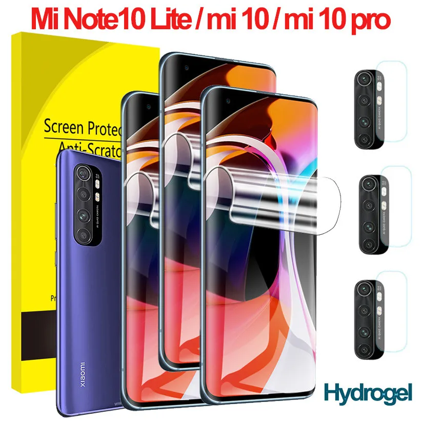 

Mi Note10 Lite Hydrogel Film Mi Note 10 Lite Smartphone Hidrogel Mi10 Pro Camera Lens Film For Xiaomi Mi Note 10 Pro Screen Protector Not Glass Curved Full Cover Protective Film Mi Note10Lite
