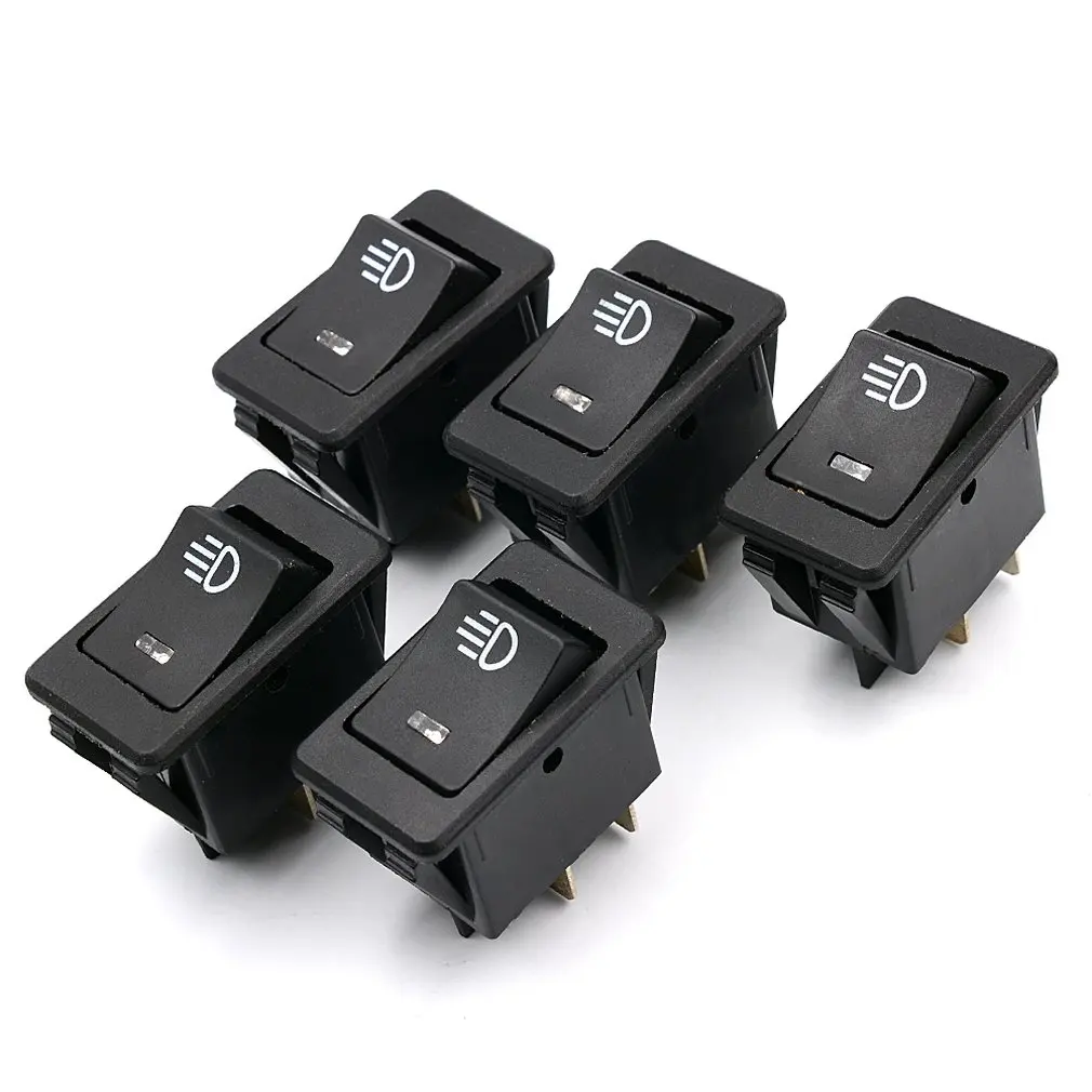 5 шт. квадратный переключатель противотуманных фар для автомобиля 4PIN задний