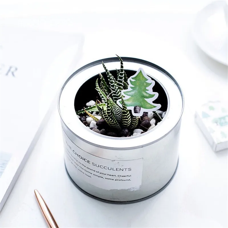 46 шт. коробка с наклейками мультяшное зеленое дерево креативный Космос ручной