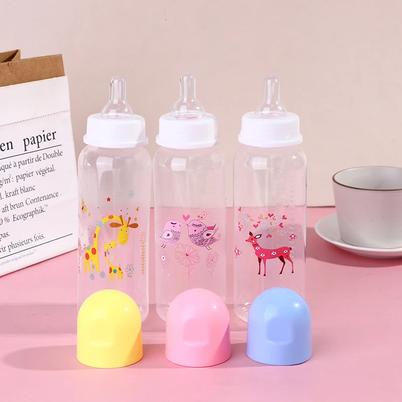 

1Pcs 250ML Baby Water Bottle Infant Newborn Children Feeding Drink Milk Bottles Portable Breast Nipple Pacifier Bottles