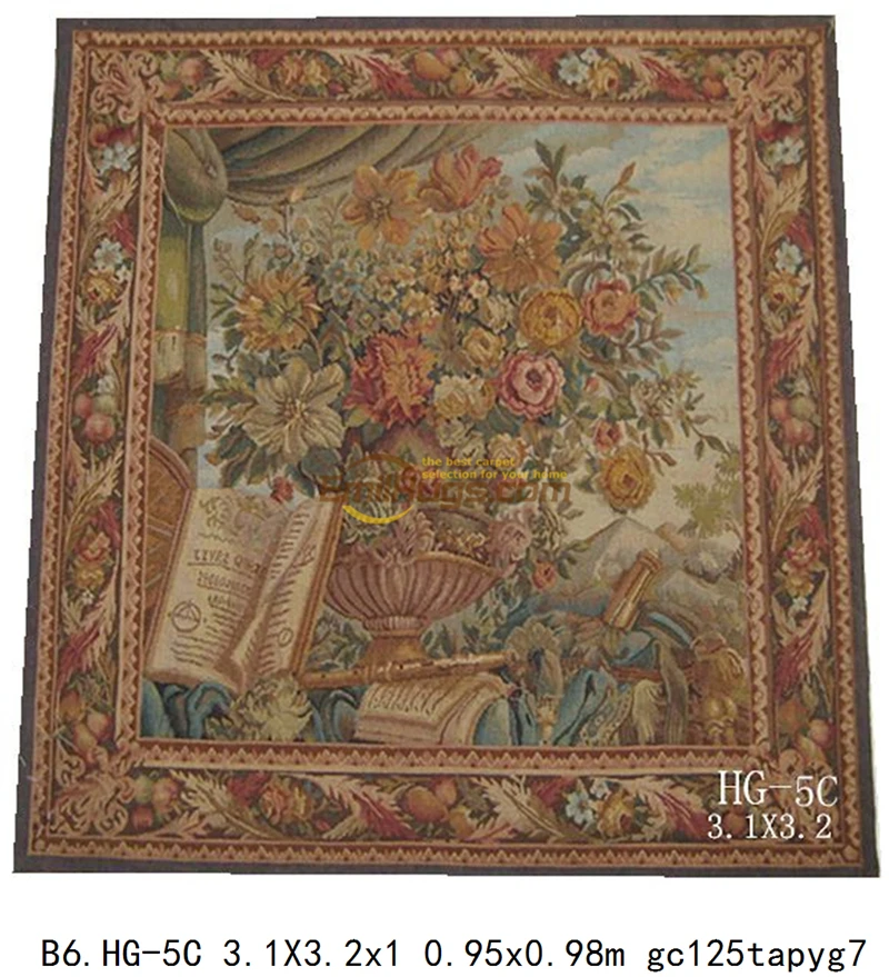 Старинные французские гобелены Aubusson ручная работа изысканный чехол для кровати