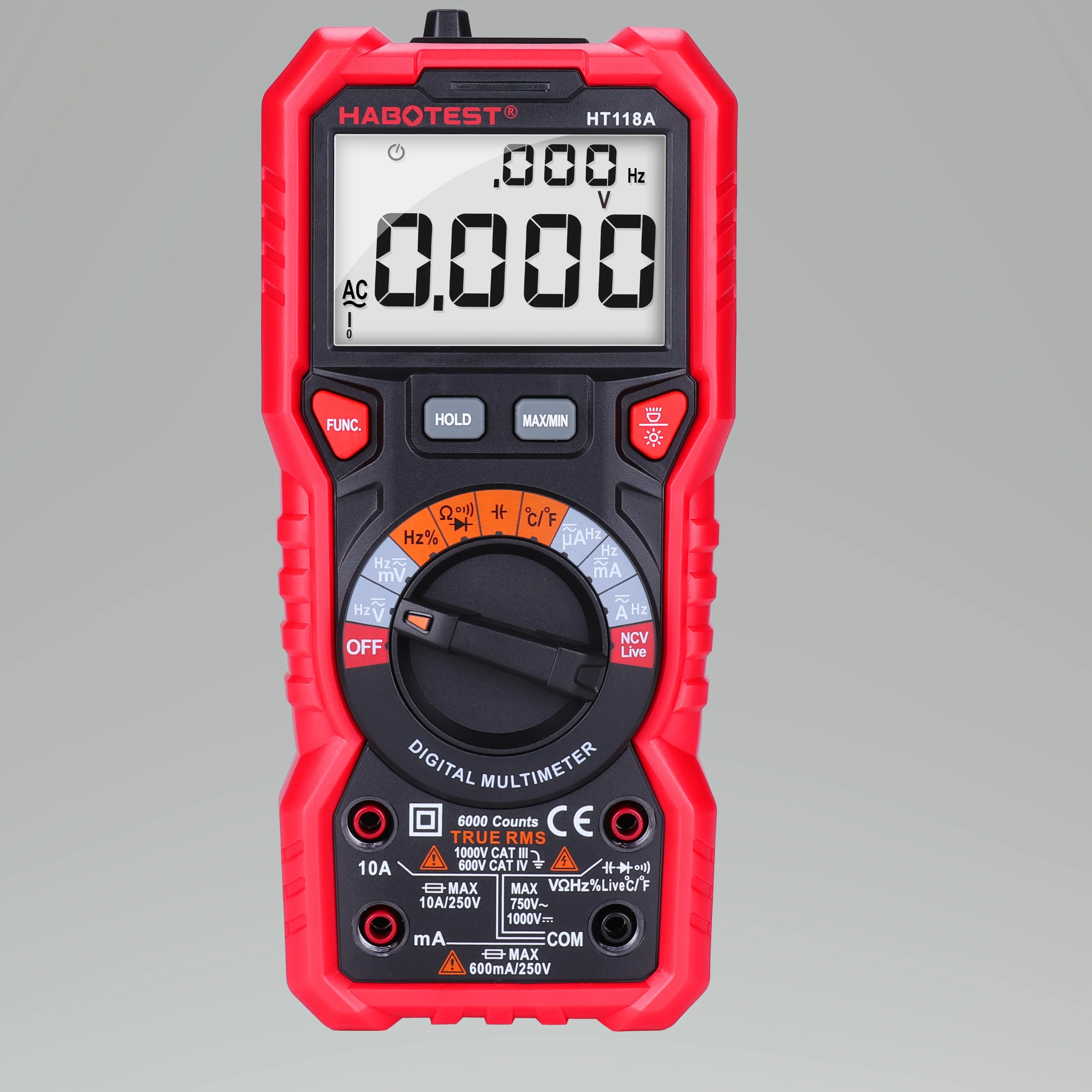 Бренд ЖК-дисплей Цифровой мультиметр портативная подсветка AC DC Амперметр