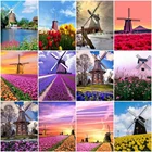 HUACAN 5D DIY Алмазная Картина Пейзаж мельница полностью квадратная дрель Алмазная вышивка Стразы Мозаика Декор домашний подарок