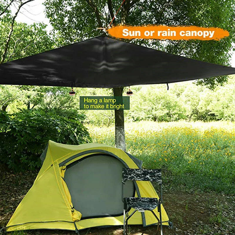 

350x280cm Waterproof Tarp Tent Shade Outdoor Camping Hammock Rain Fly UV Garden Awning Canopy Sunshade Ultralight 5 Colors