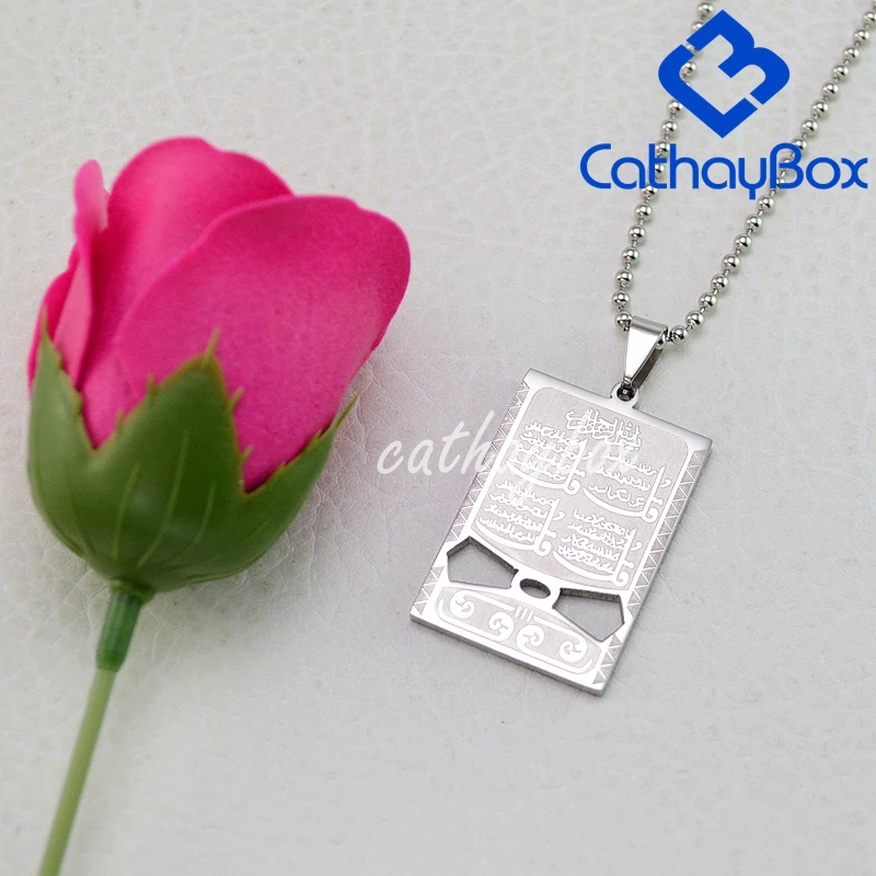 Серебряное ожерелье из нержавеющей стали с четырьмя чашками мусульманское