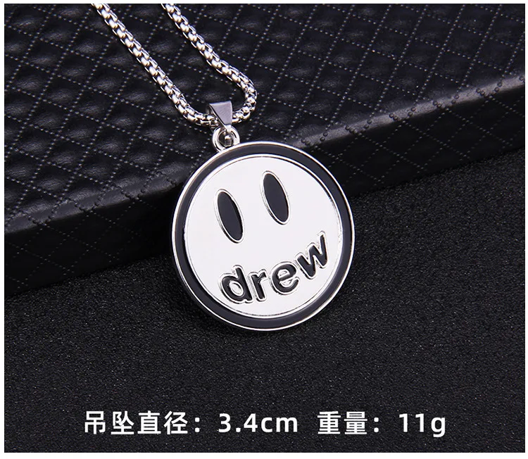 

YSMLK Couple necklace trend jewelry hip-hop street style smiley face ghost face pendant accessories nightclub essential