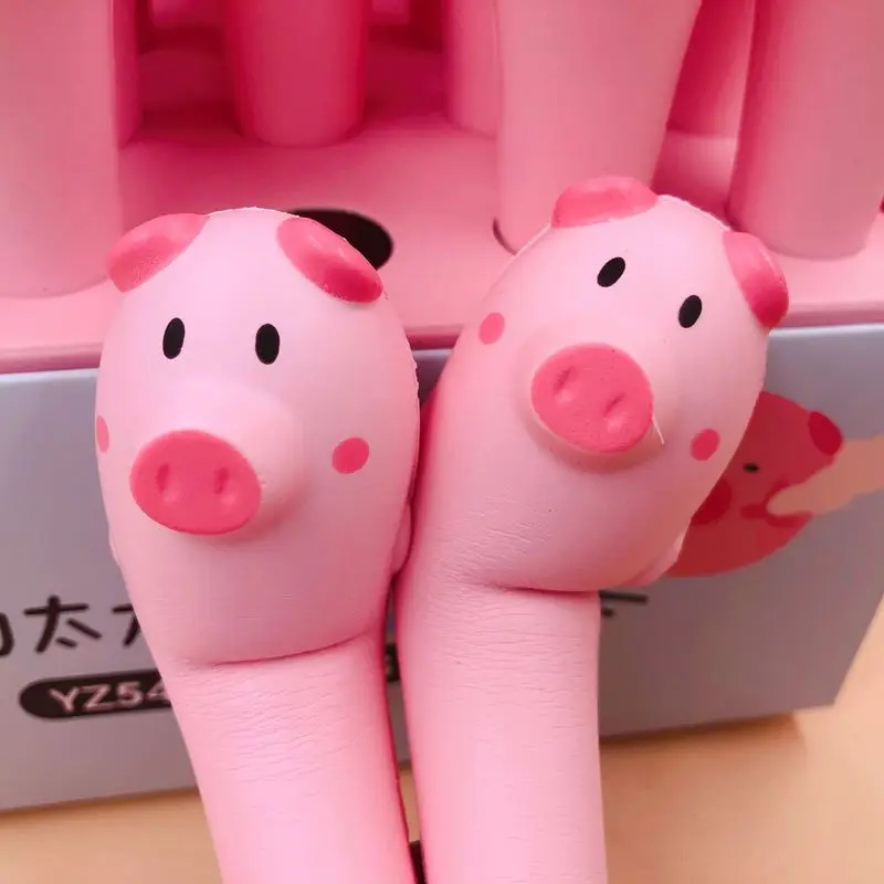 Мягкая силиконовая мультяшная губка для снятия давления розовая свиньи каваи