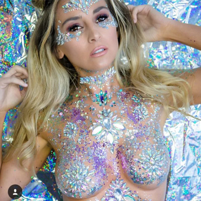 Драгоценный камень клей татуировки Стикеры Boho тела декор наклейка Bindi может быть