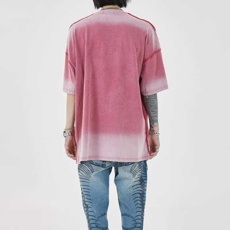 

Bonita Vida Oversized Tshirts Distressed Tie Dye Short Sleeve Tee Shirts Hip Hop Harajuku Summer Casual Cotton T-Shirt Tops